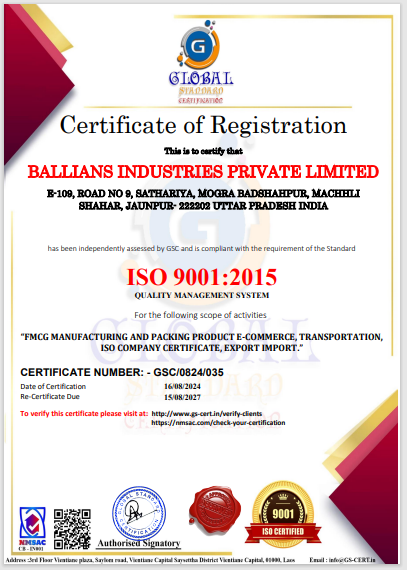ISO 9001:2015 Certification