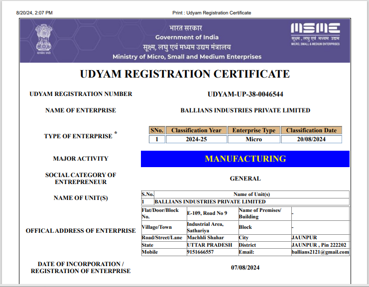 Organic Certification